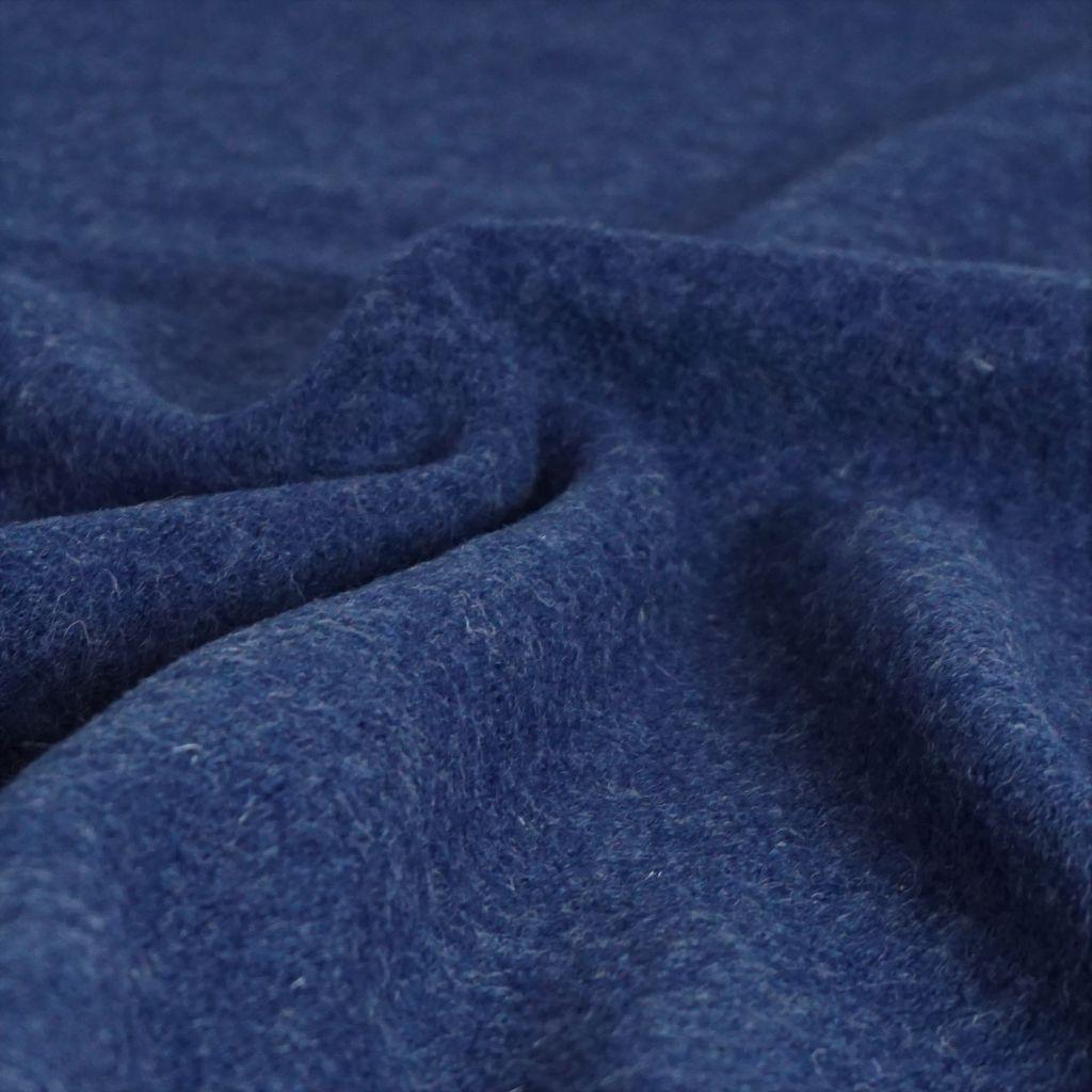 Wollwalk Walkloden aus Schurwolle jeansblau melange